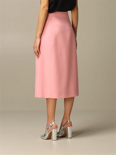 prada pink skirt|Prada nylon a line skirt.